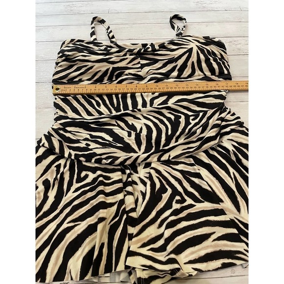 Ralph Lauren Women’s swimsuit Zebra Animal print Plus size 20W swim-dress boho - Picture 3 of 7